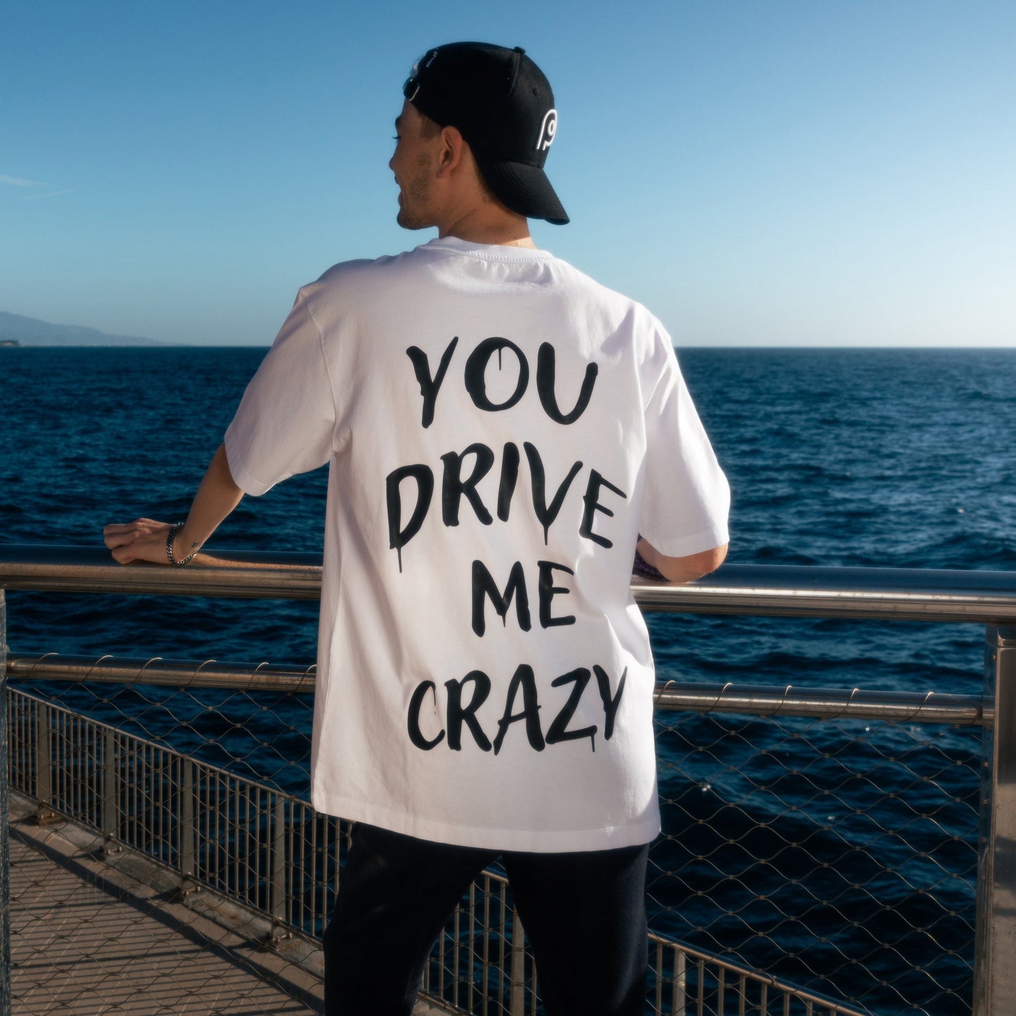 T-shirt "You Drive Me Crazy" Blanc - Propulsion Shop